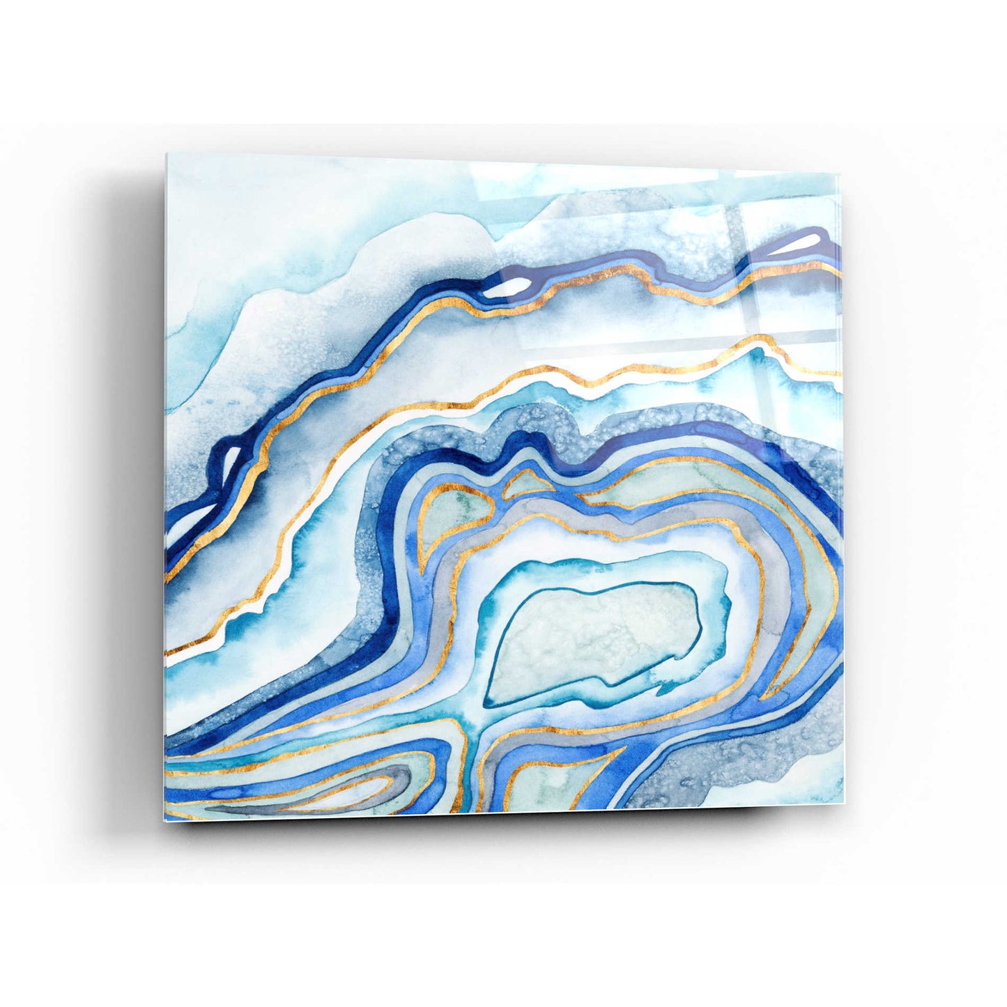 Epic Art 'Cobalt Agate II' by Grace Popp Acrylic Glass Wall Art,36x36