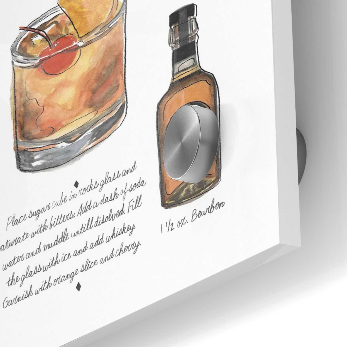 Epic Art 'Classic Cocktail - Mojito' by Naomi McCavitt Acrylic Glass Wall Art,36x36