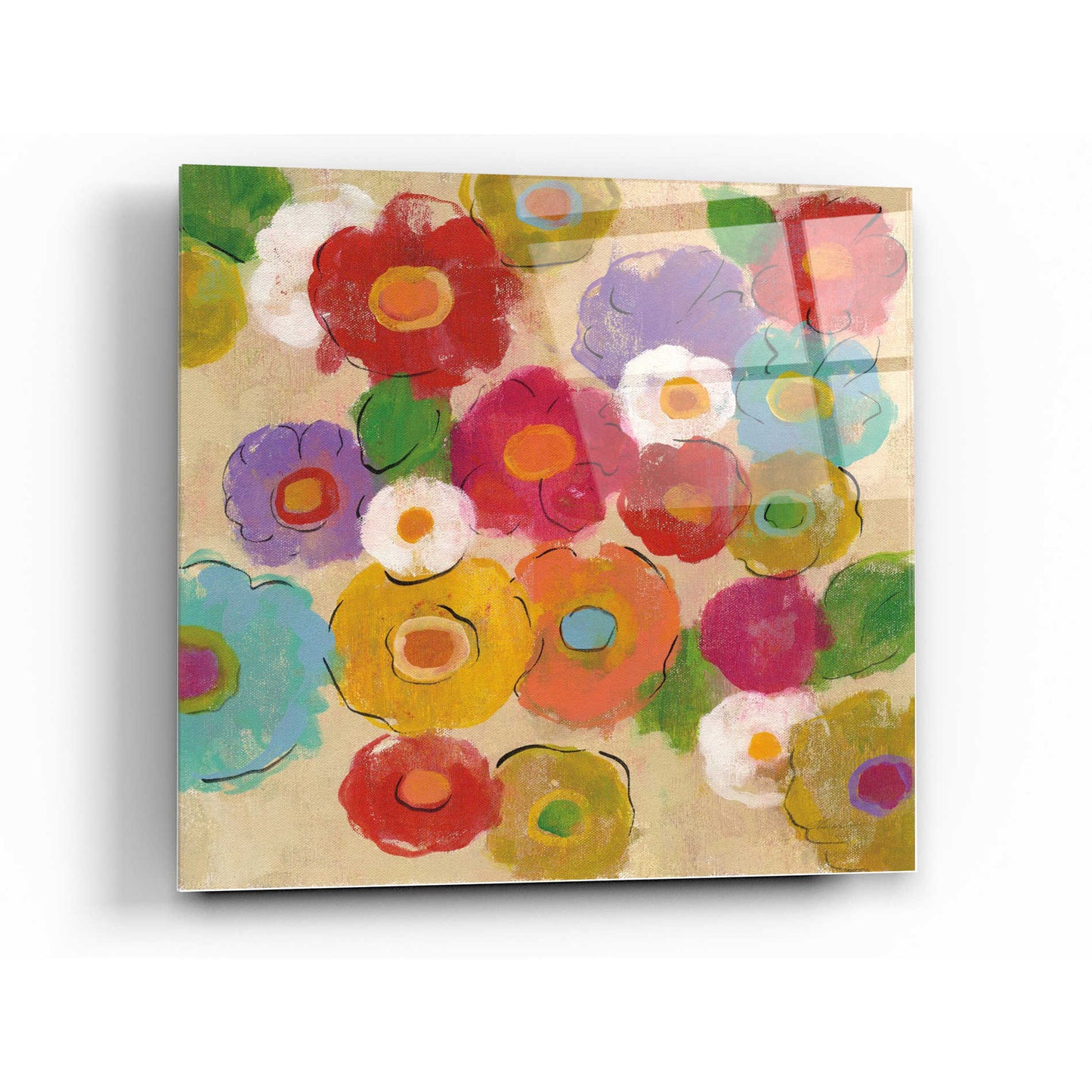 Epic Art 'Bohemian Bouquet II' by Silvia Vassileva, Acrylic Glass Wall Art,36x36