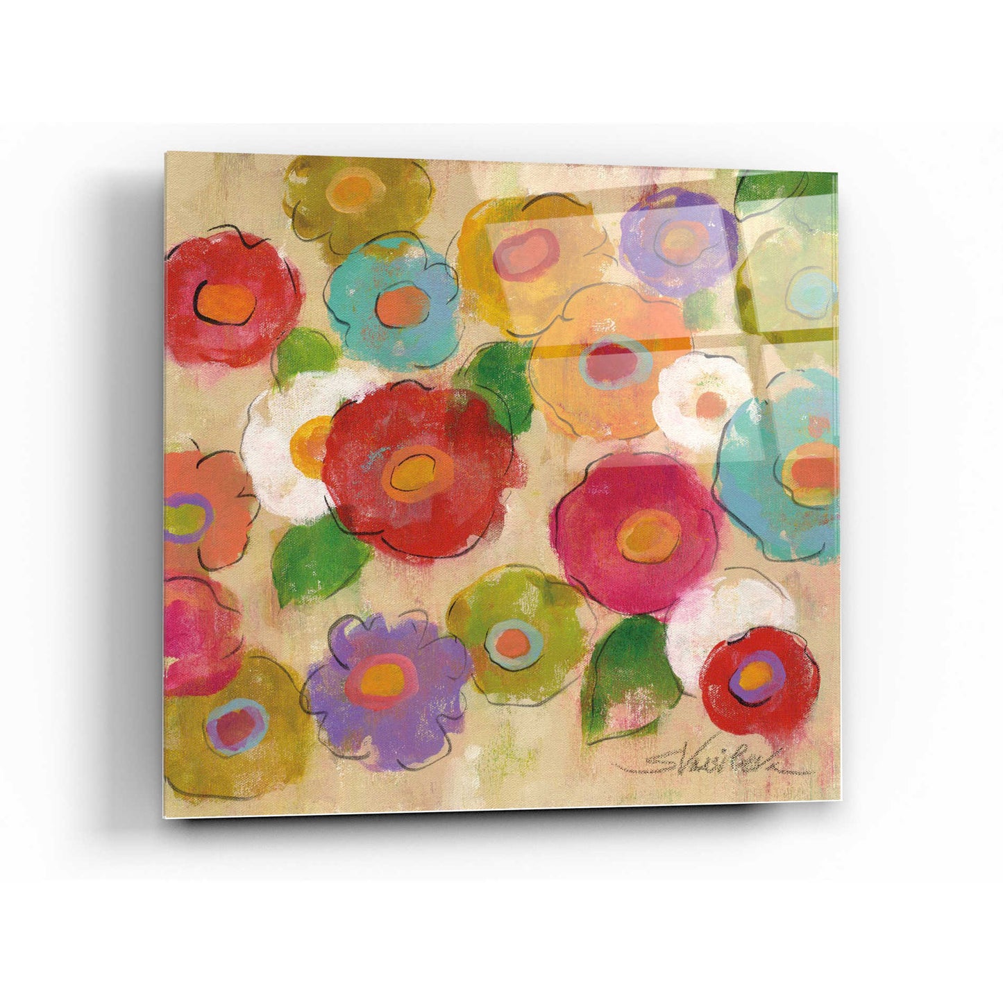Epic Art 'Bohemian Bouquet III' by Silvia Vassileva, Acrylic Glass Wall Art,36x36