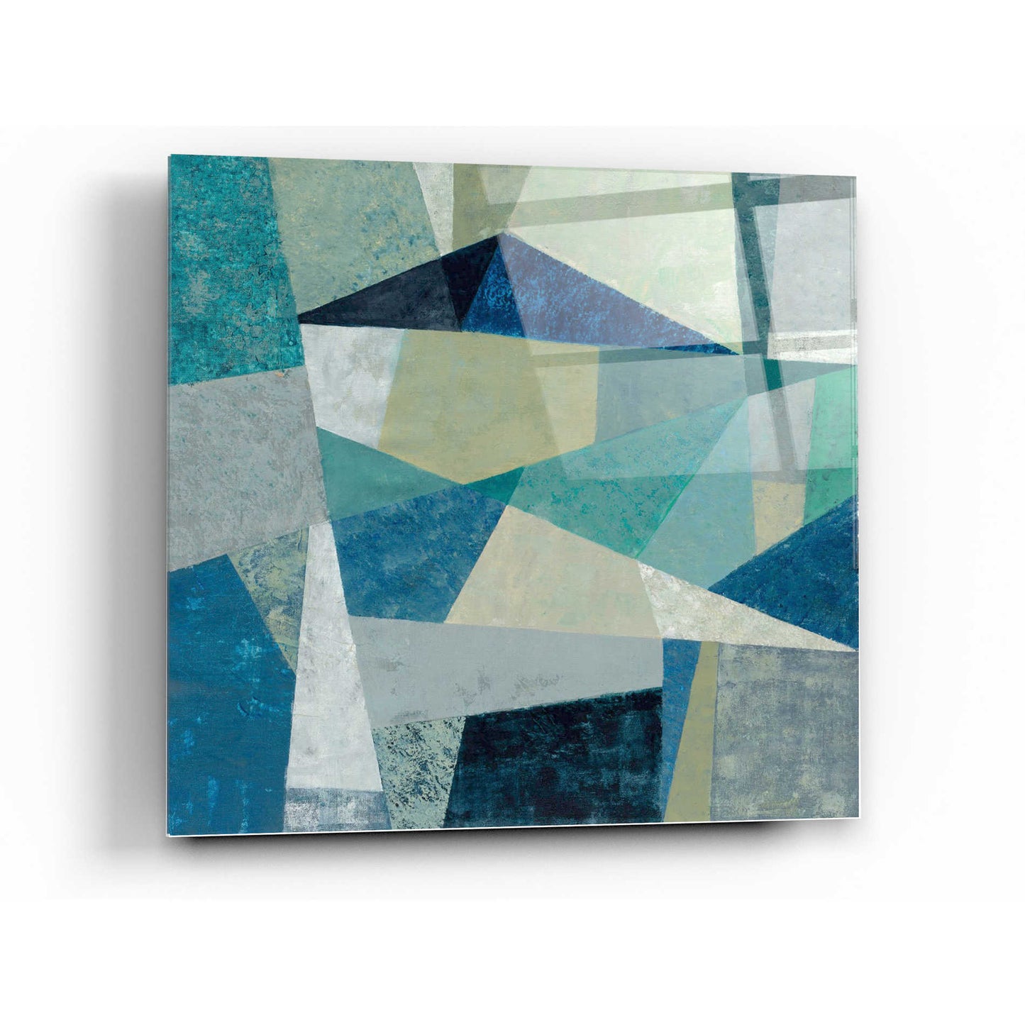 Epic Art 'Indigo Geo Metric' by Silvia Vassileva, Acrylic Glass Wall Art,36x36