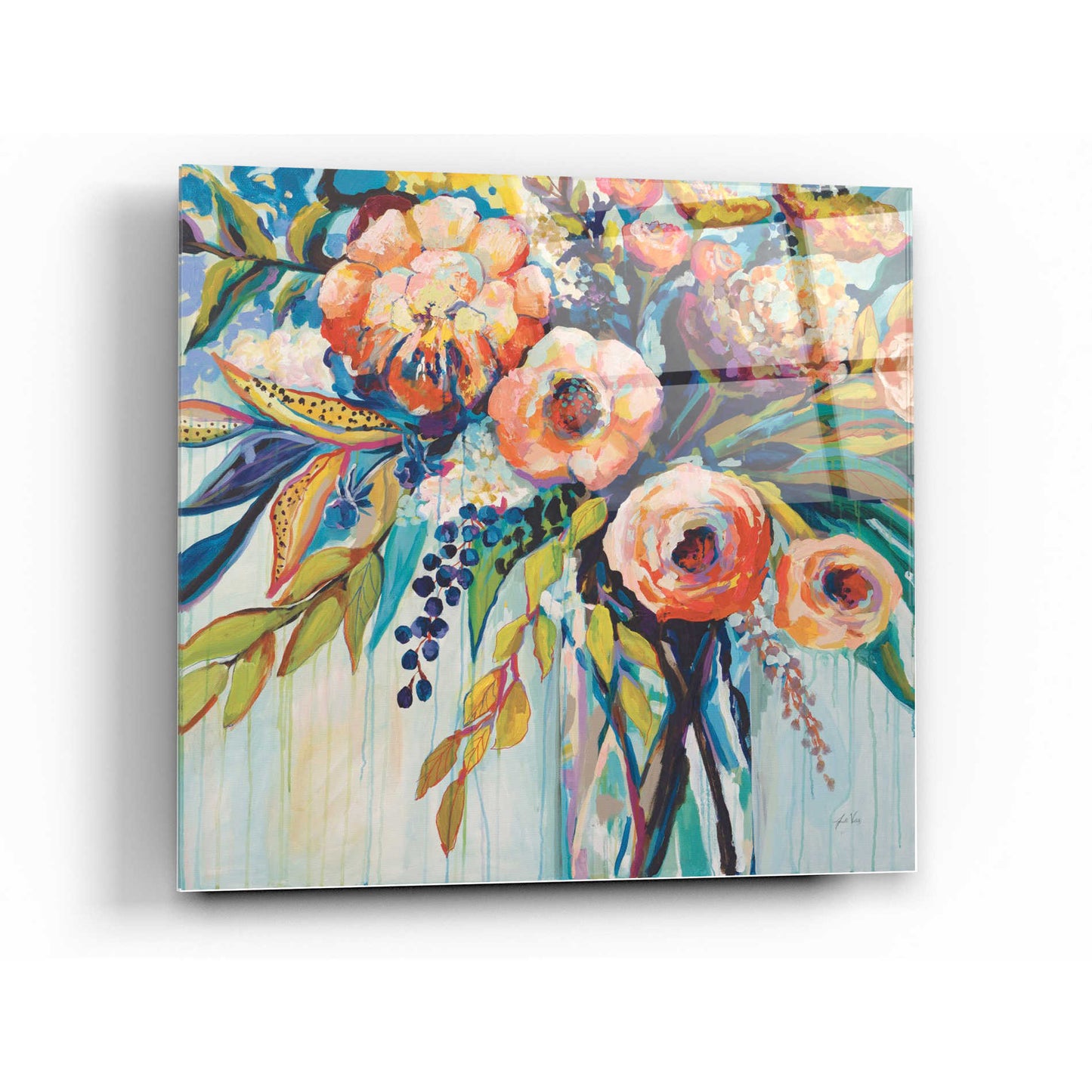 Epic Art 'Color Celebration' by Jeanette Vertentes, Acrylic Glass Wall Art,36x36