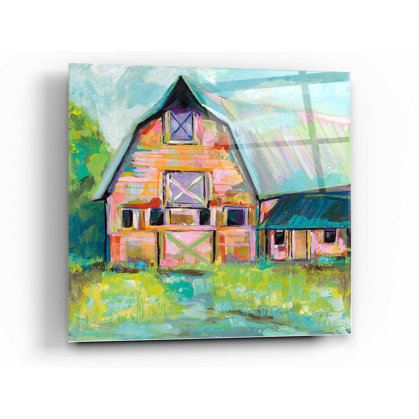 Epic Art 'Going to the Country II' by Jeanette Vertentes, Acrylic Glass Wall Art,36x36