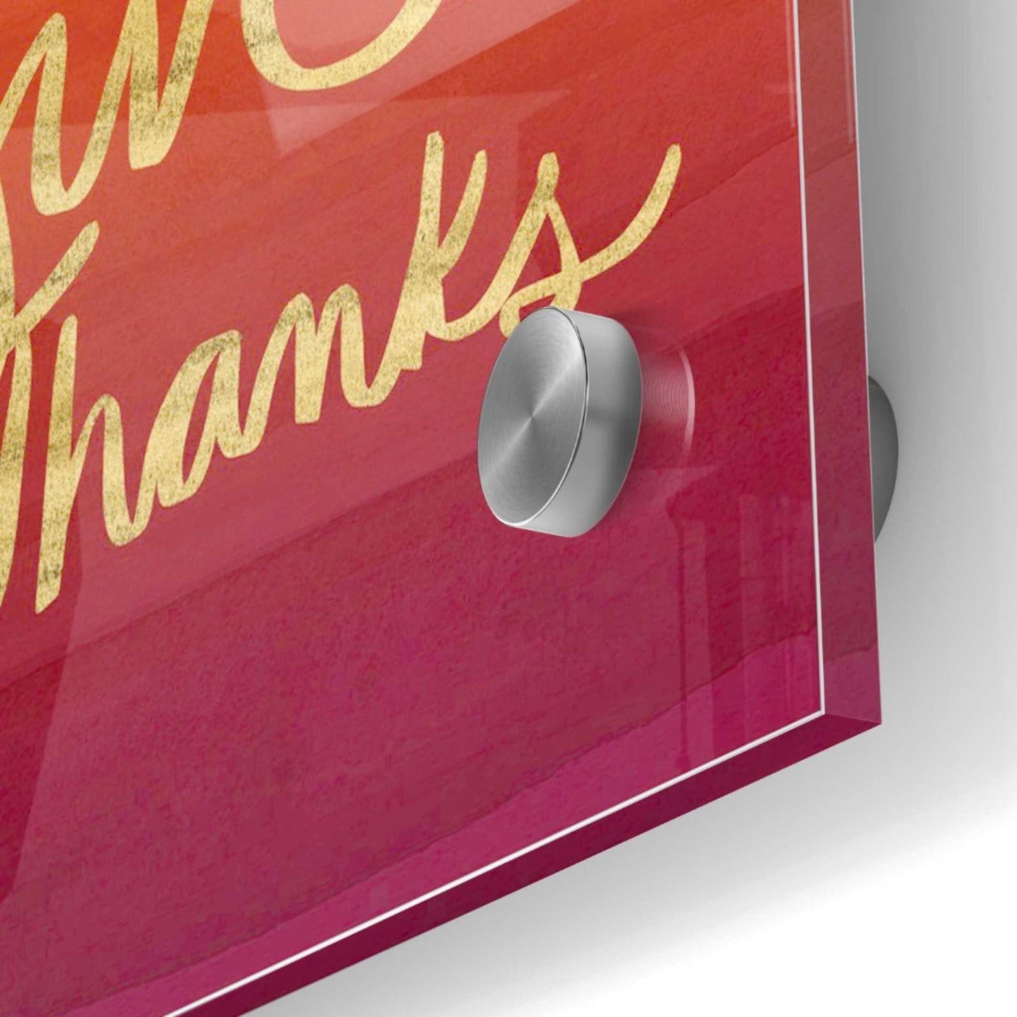 Epic Art 'Give Thanks' by Linda Woods, Acrylic Glass Wall Art,36x36