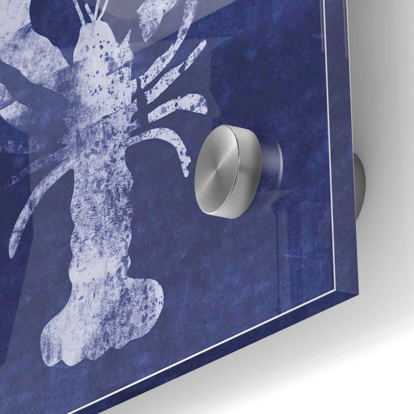 Epic Art 'Indigo Lobster' by Linda Woods, Acrylic Glass Wall Art,36x36