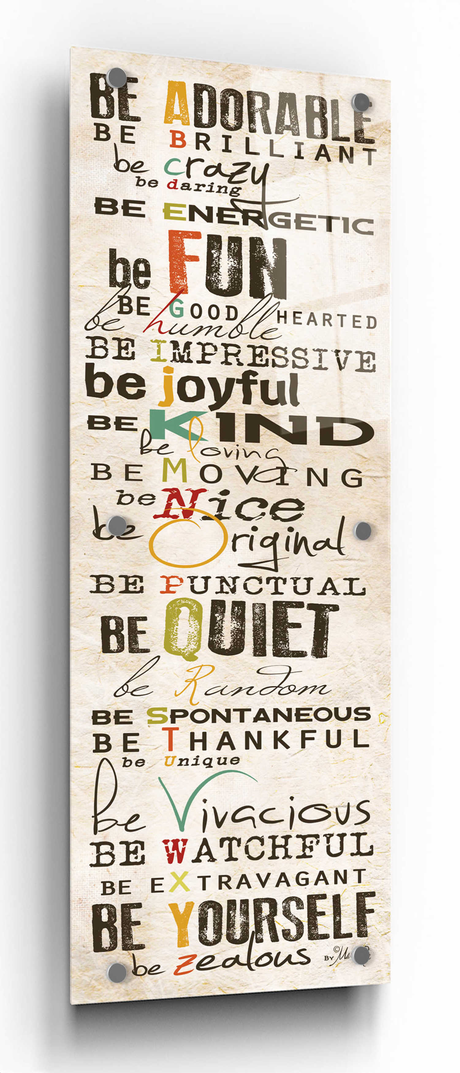 Epic Art 'The Way to Be' by Marla Rae, Acrylic Glass Wall Art,12x36