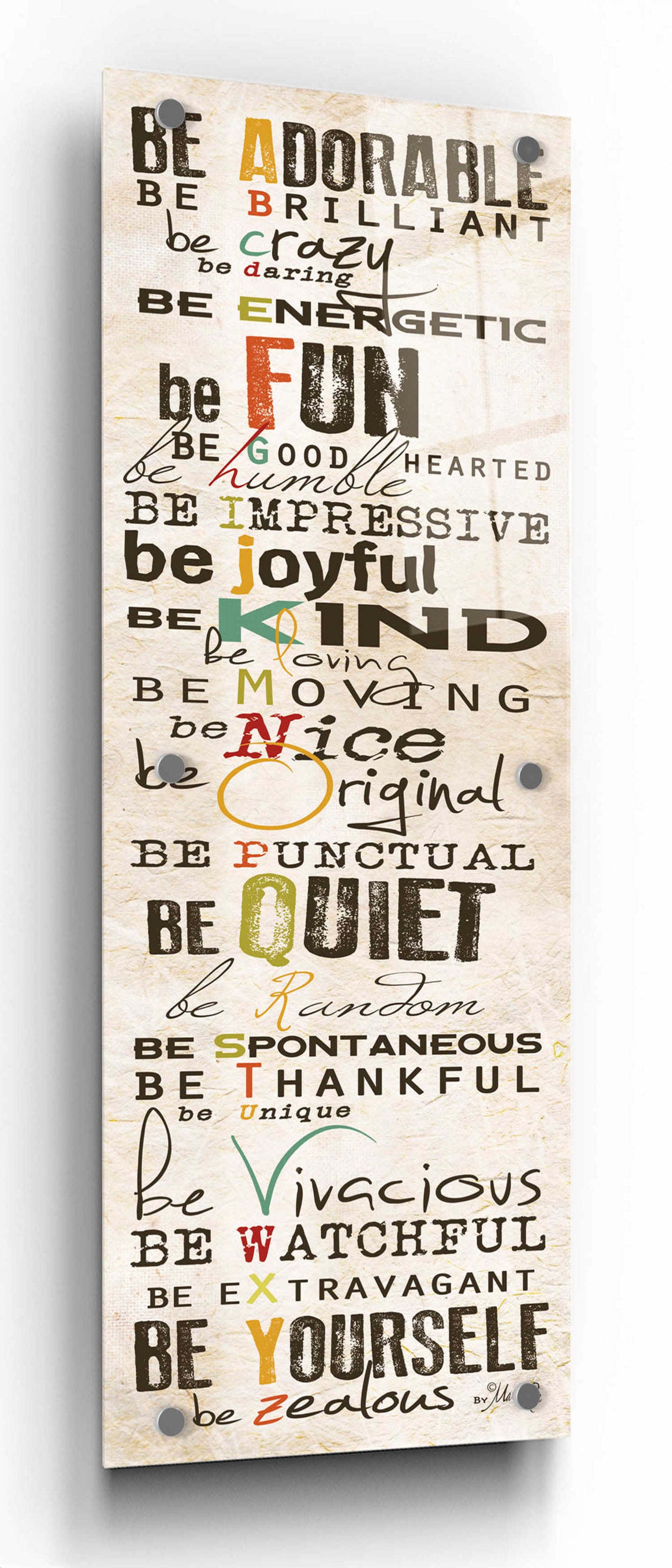 Epic Art 'The Way to Be' by Marla Rae, Acrylic Glass Wall Art,16x48