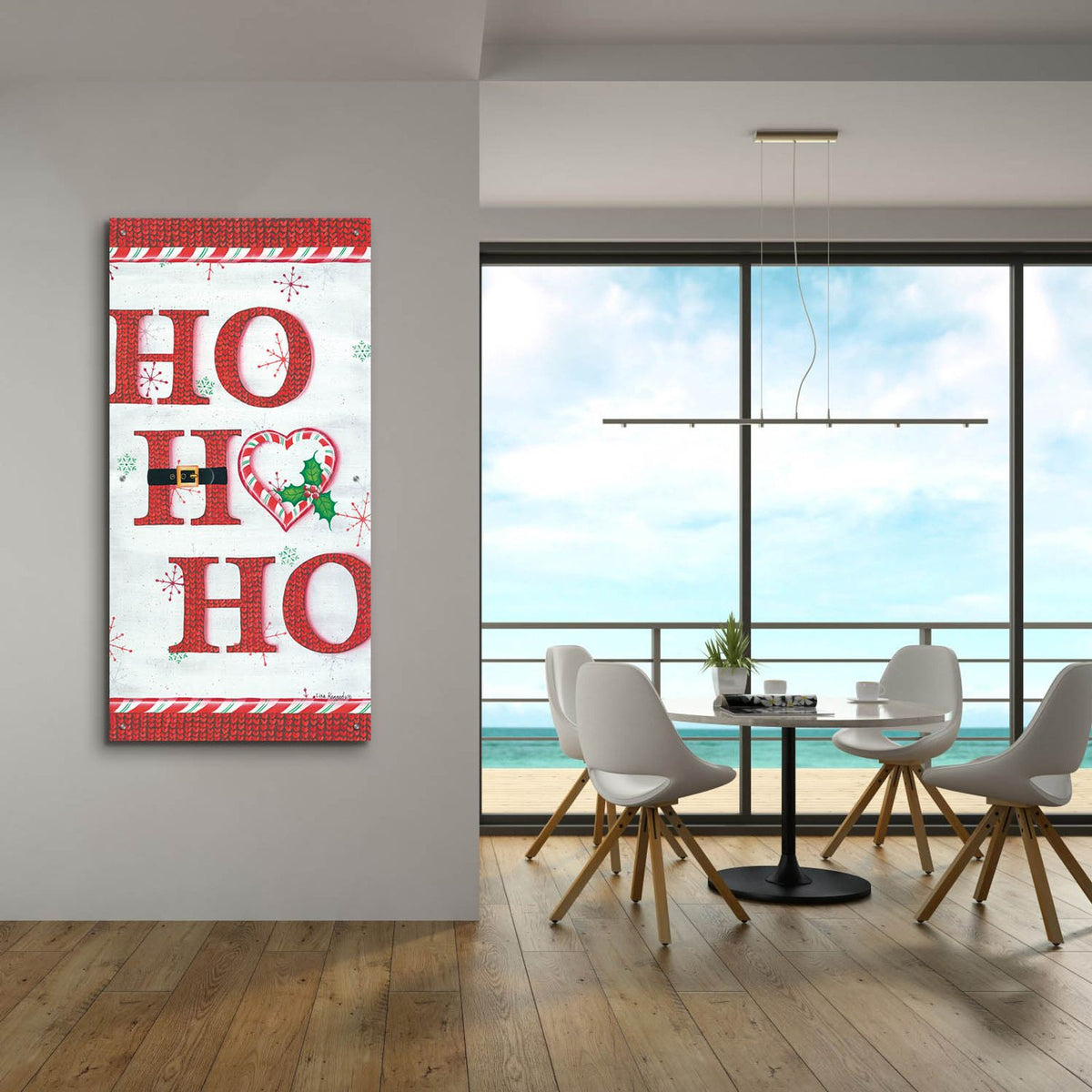 Ho Ho Ho by Lisa Kennedy - 24x48 acrylic wall art in a room
