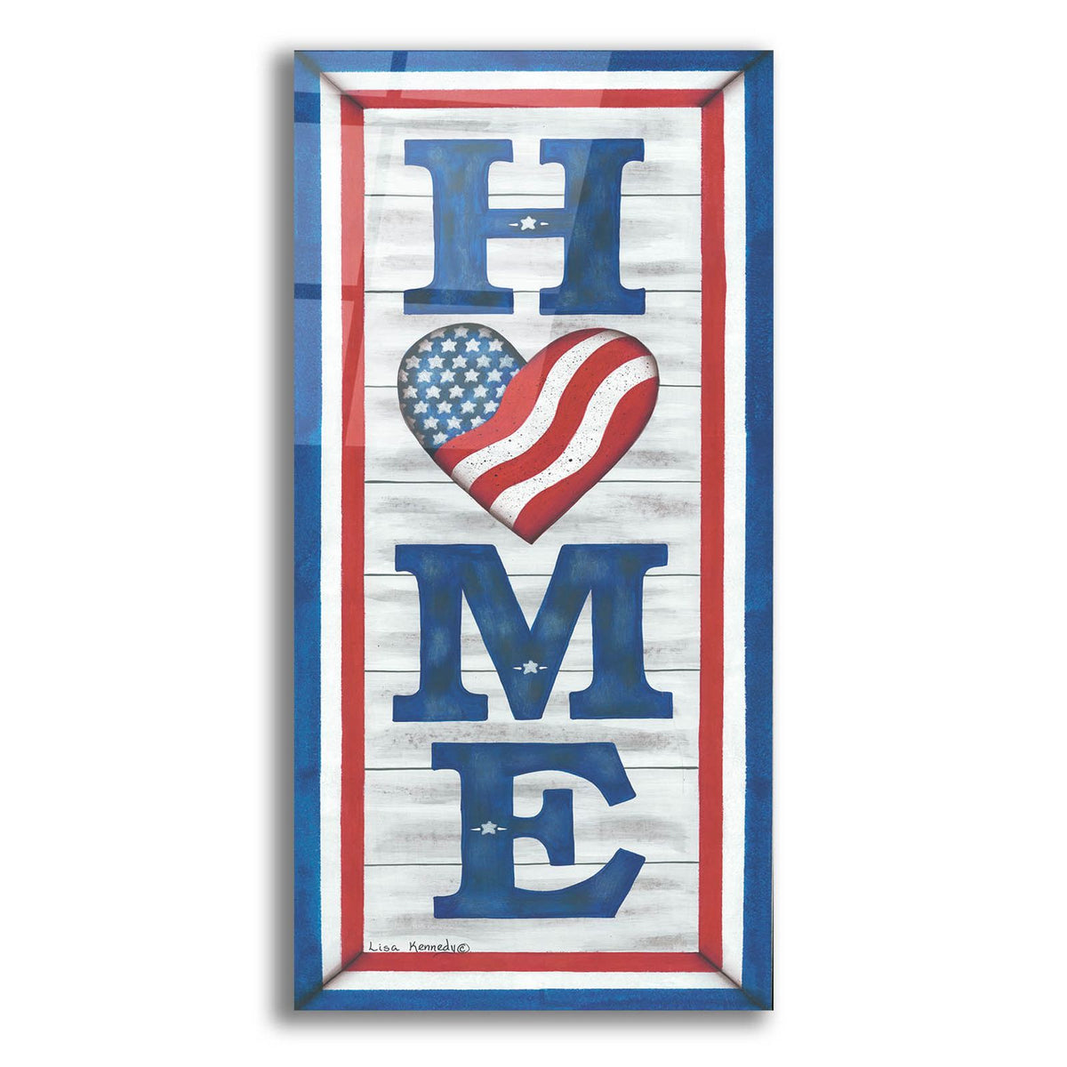Patriotic Home by Lisa Kennedy acrylic glass wall art