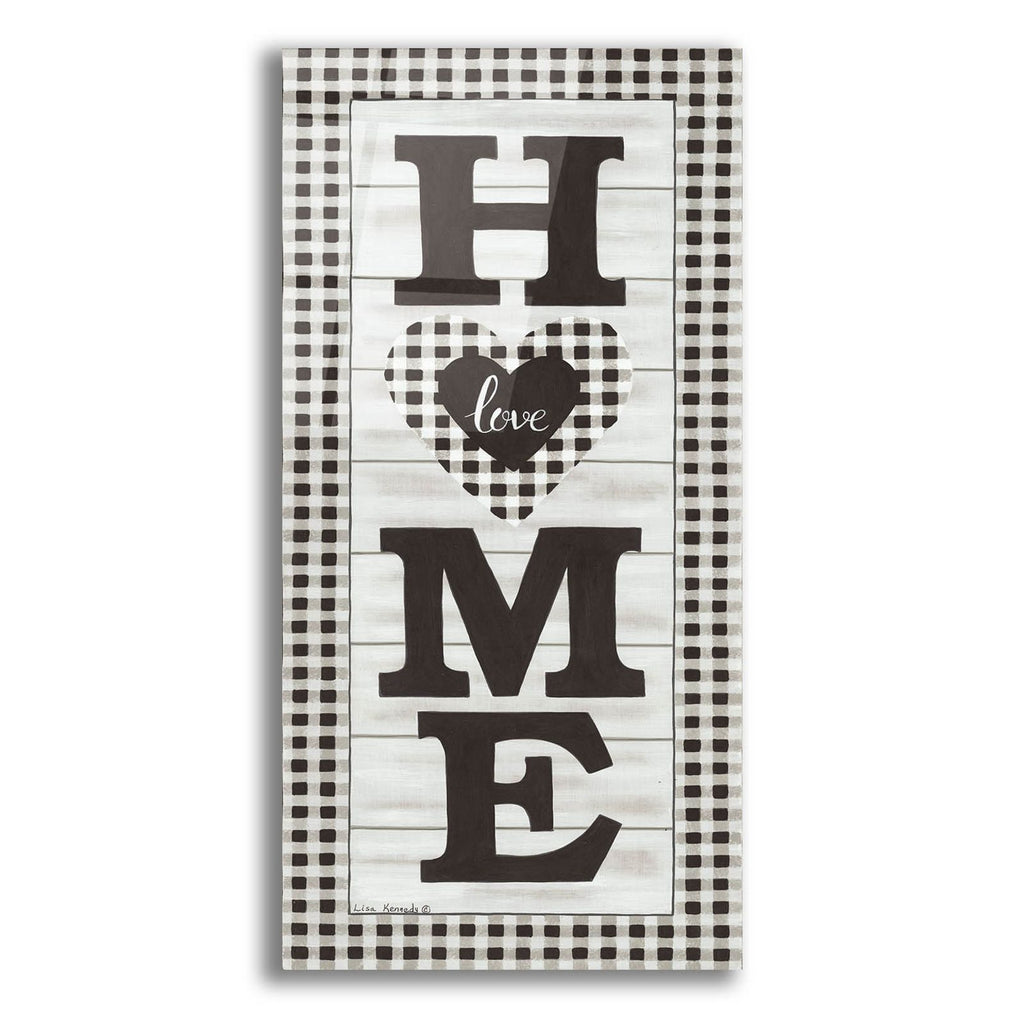 Black & White Plaid Home by Lisa Kennedy acrylic glass wall art