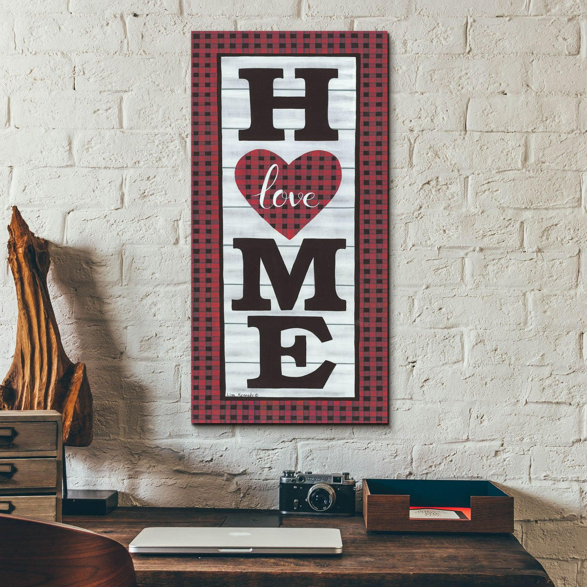 Love Home by Lisa Kennedy - 12x24 acrylic wall art in a room