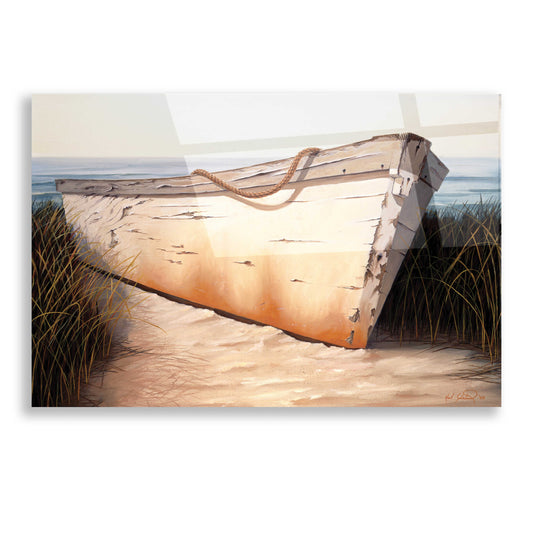 Epic Art 'White Boat' by Karl Soderlund, Acrylic Glass Wall Art