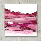 Pinkscape II by Chris Paschke - 12x12 acrylic wall art in a room