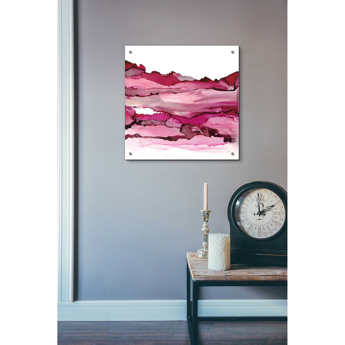 Pinkscape II by Chris Paschke - 24x24 acrylic wall art in a room
