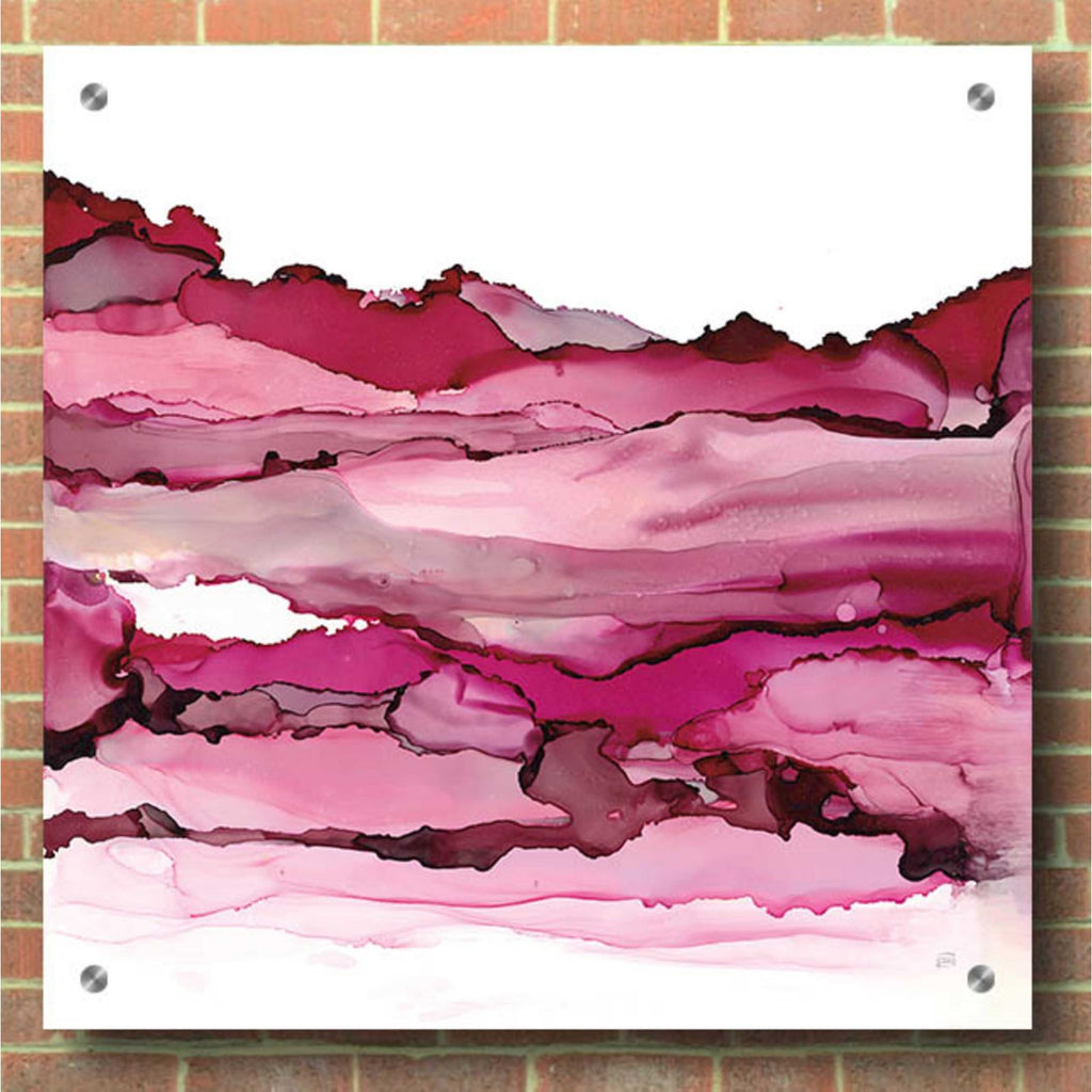 Pinkscape II by Chris Paschke - 36x36 acrylic wall art in a room