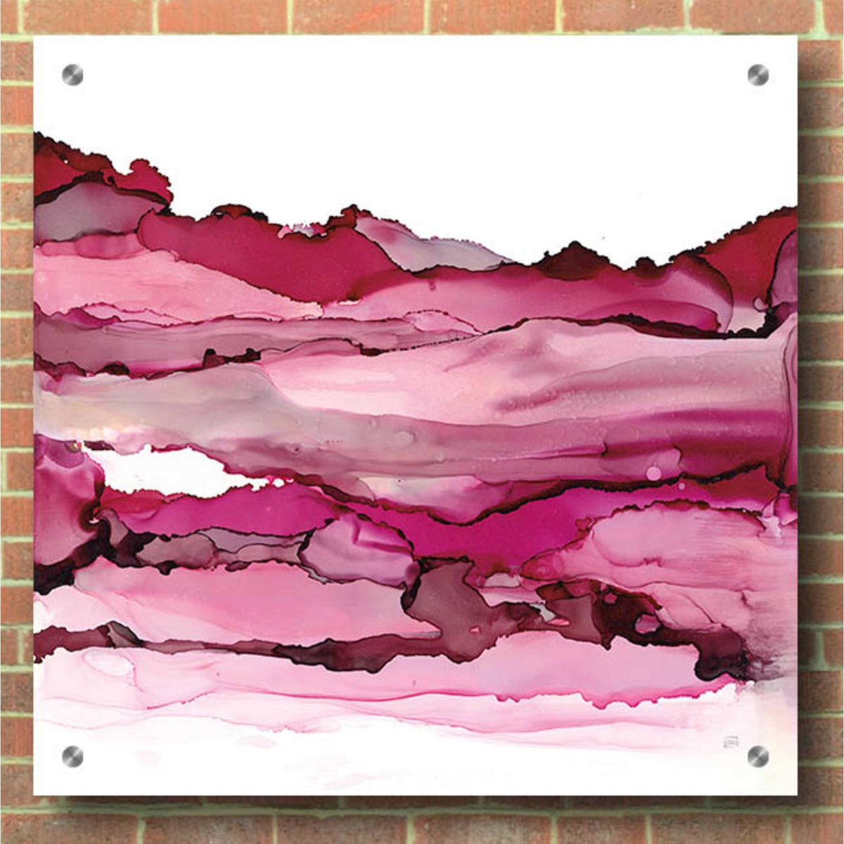 Pinkscape II by Chris Paschke - 36x36 acrylic wall art in a room