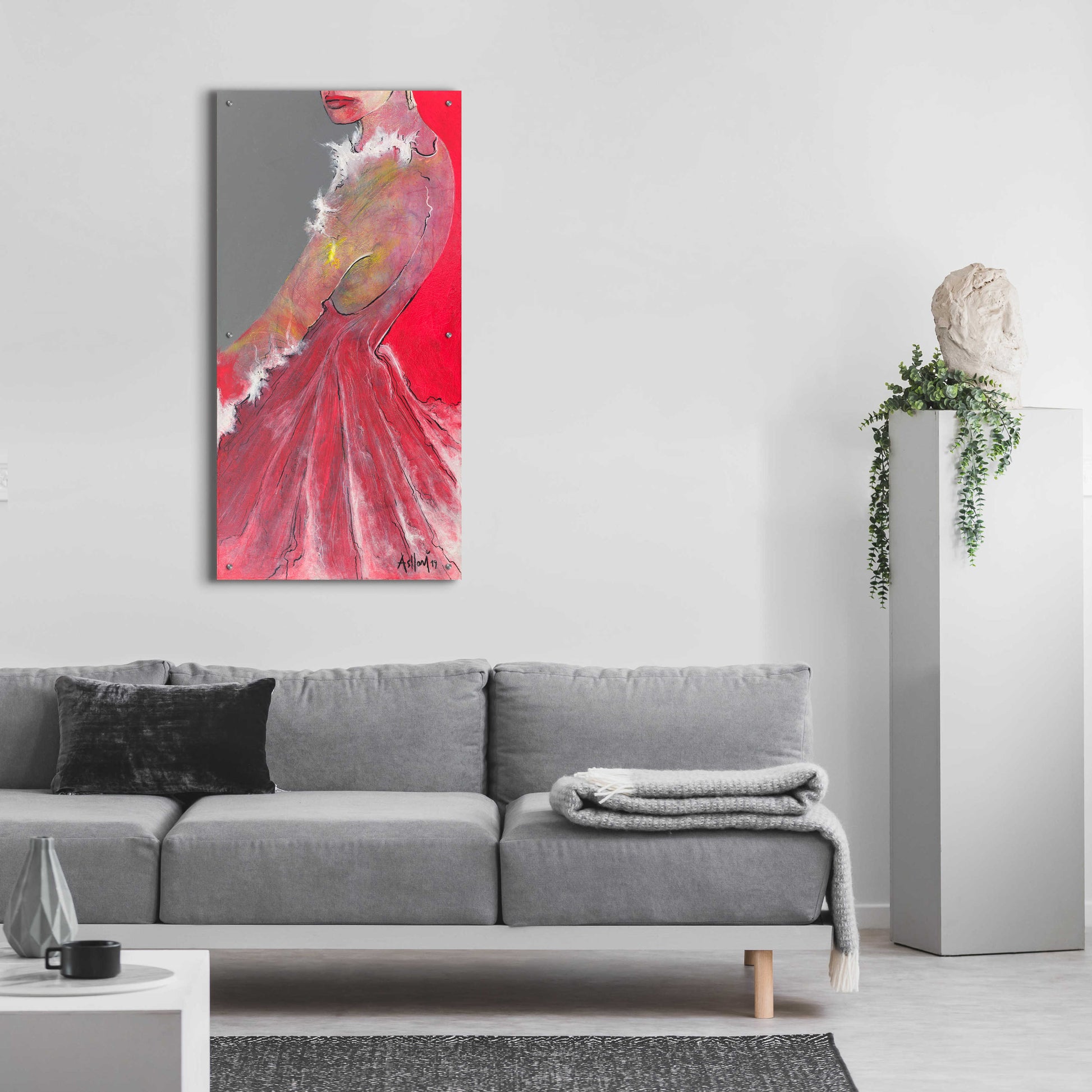 Epic Art 'Everything Is In The Eyes ' by Samedin Asllani, Acrylic Glass Wall Art,24x48