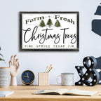 Farm Fresh Christmas Trees II by Cindy Jacobs - 16x12 acrylic wall art in a room