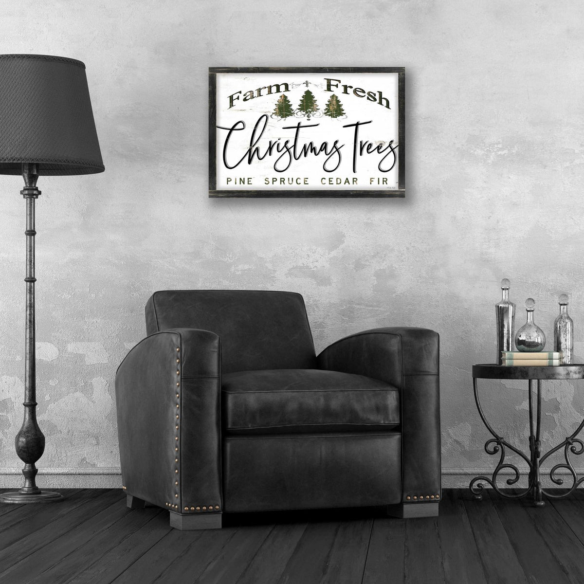 Farm Fresh Christmas Trees II by Cindy Jacobs - 24x16 acrylic wall art in a room