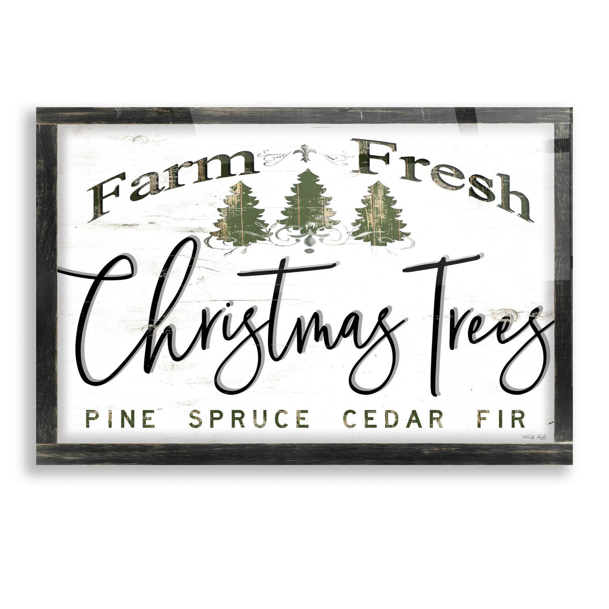 Farm Fresh Christmas Trees II by Cindy Jacobs acrylic glass wall art