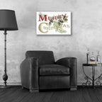 Vintage Merry Christmas by Cindy Jacobs - 24x16 acrylic wall art in a room