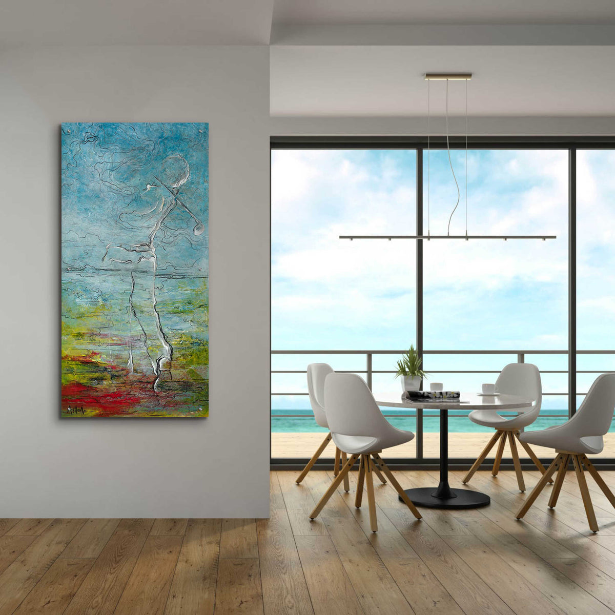 Epic Art 'The Golfer' by Samedin Asllani, Acrylic Glass Wall Art,24x48