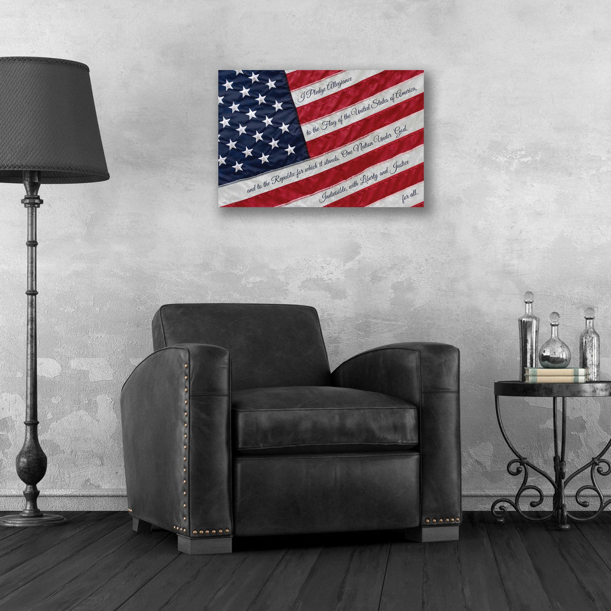 Epic Art 'I Pledge Allegiance II' by Lori Deiter, Acrylic Glass Wall Art,24x16