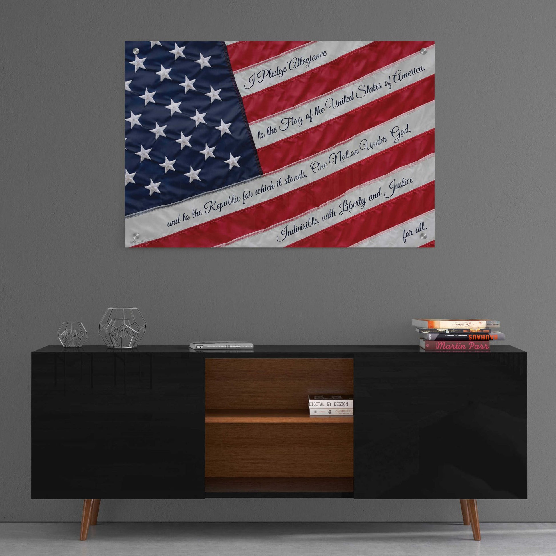 Epic Art 'I Pledge Allegiance II' by Lori Deiter, Acrylic Glass Wall Art,36x24