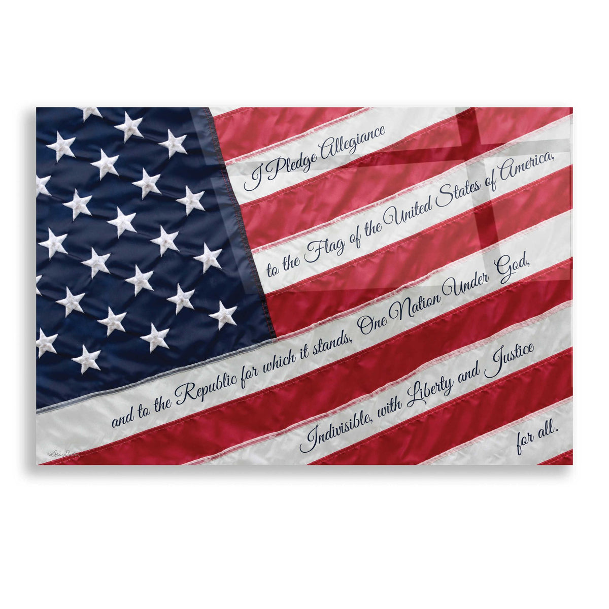 Epic Art 'I Pledge Allegiance II' by Lori Deiter, Acrylic Glass Wall Art