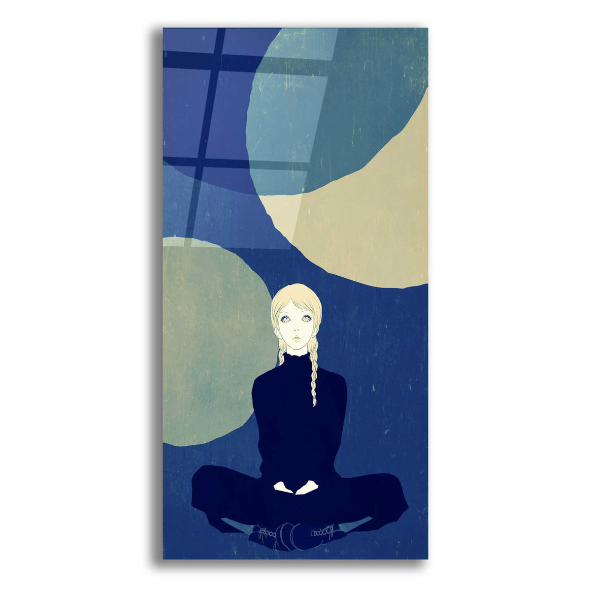 Epic Art 'Blue Planets' by Sai Tamiya, Acrylic Glass Wall Art,12x24