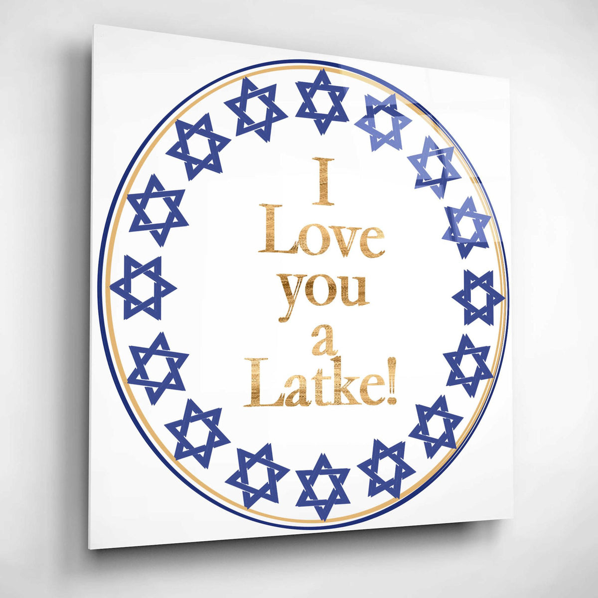 Epic Art 'Punny Hanukkah Collection G' by Alicia Ludwig, Acrylic Glass Wall Art,12x12