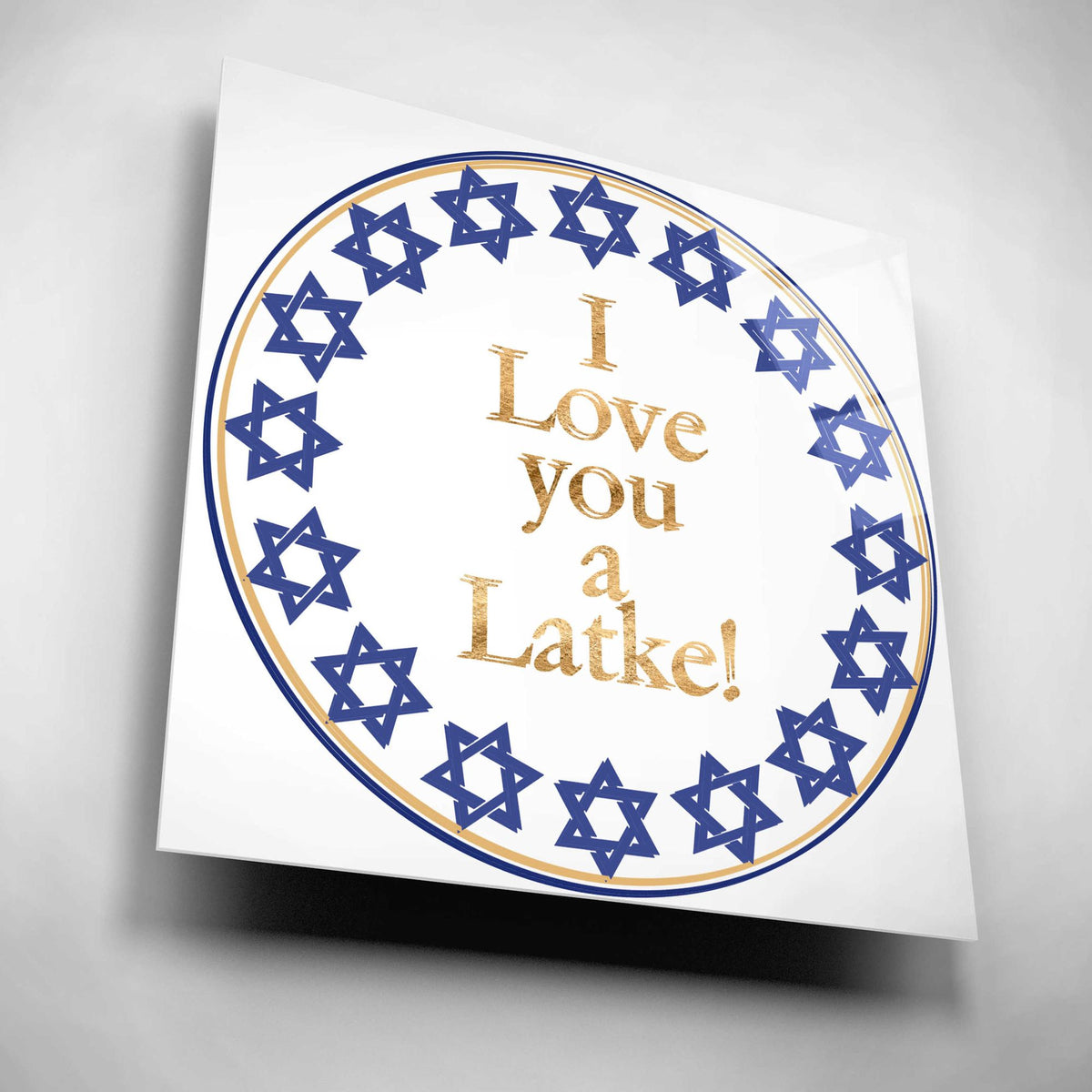 Epic Art 'Punny Hanukkah Collection G' by Alicia Ludwig, Acrylic Glass Wall Art,12x12
