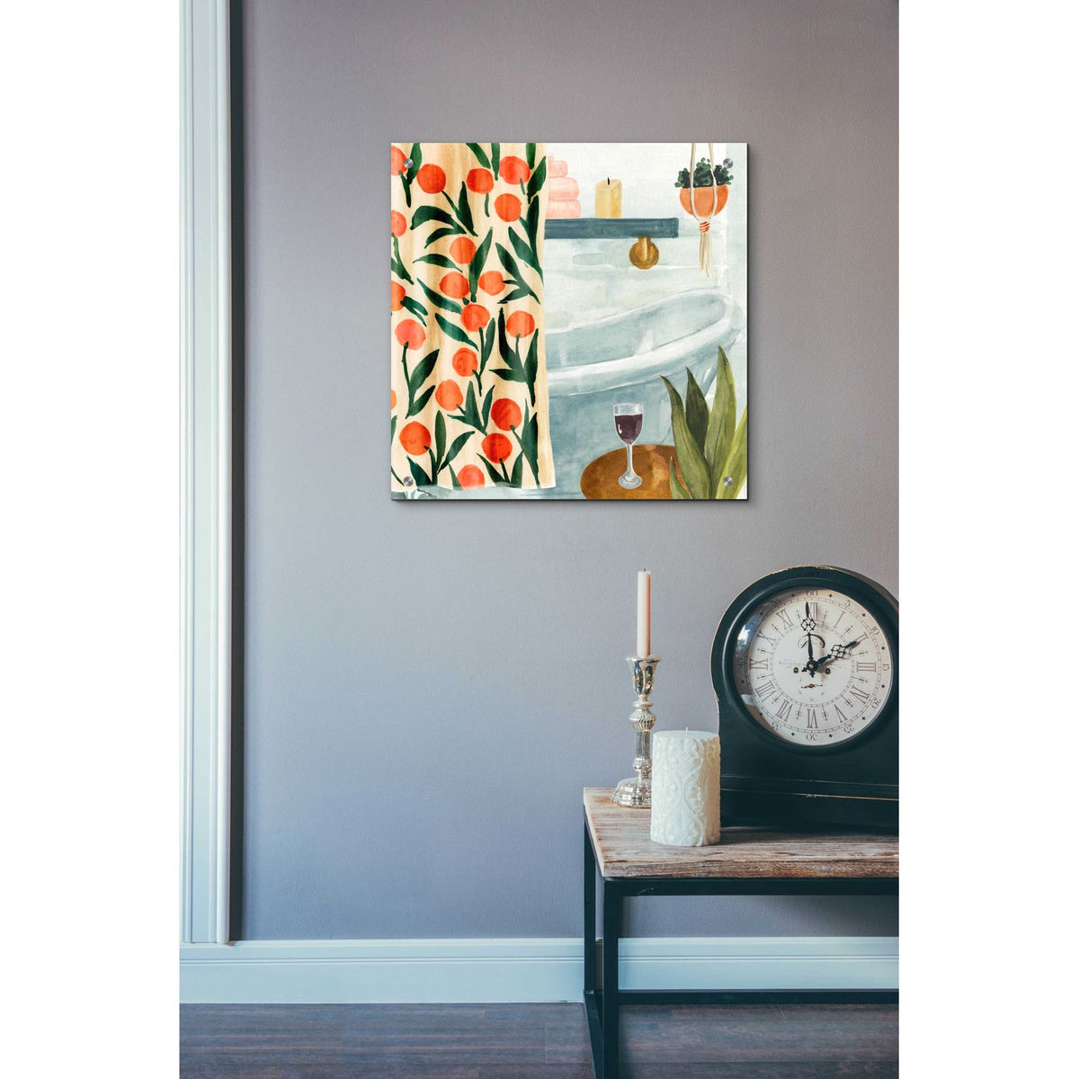 Bath Retreat I by Annie Warren - 24x24 acrylic wall art in a room