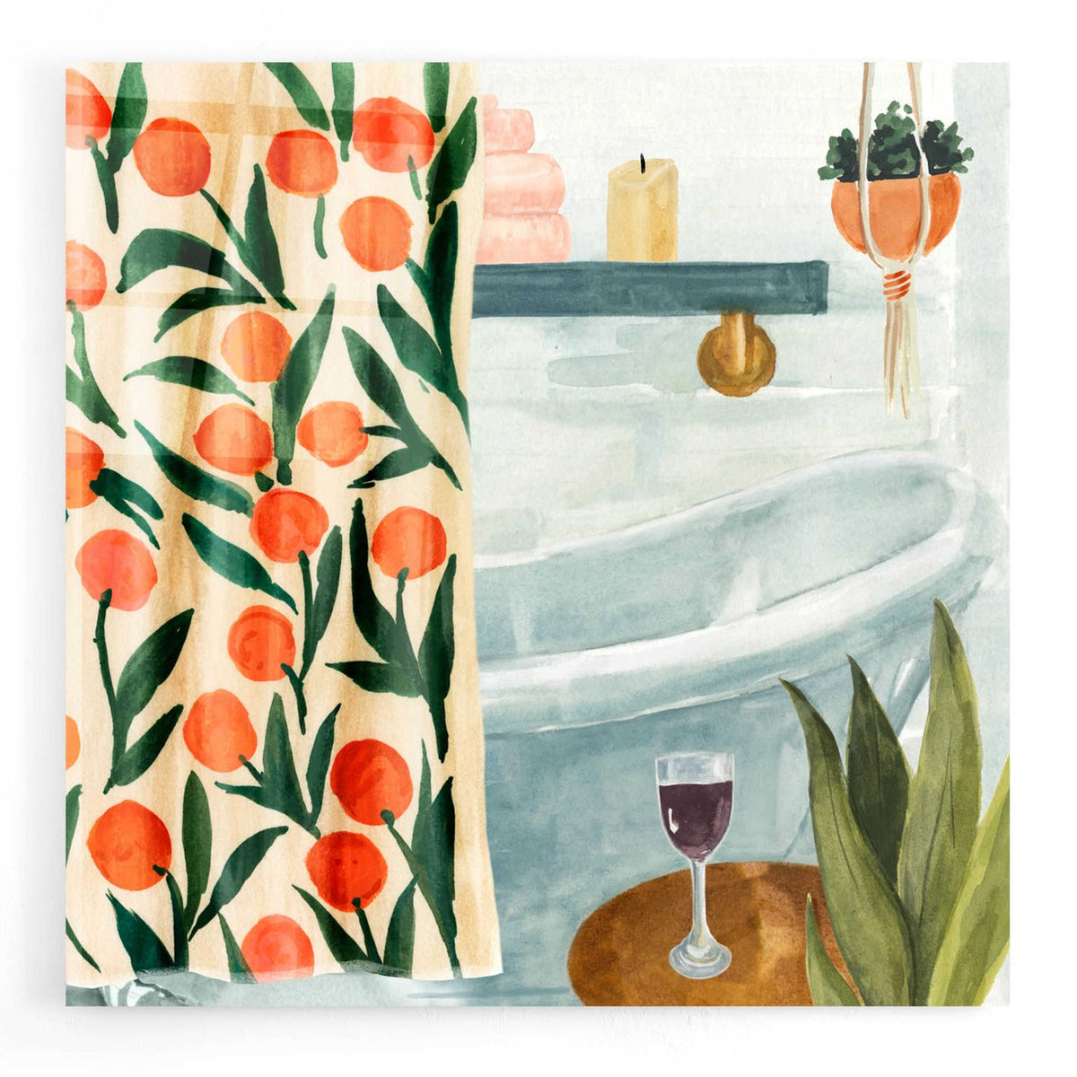 Bath Retreat I by Annie Warren acrylic glass wall art
