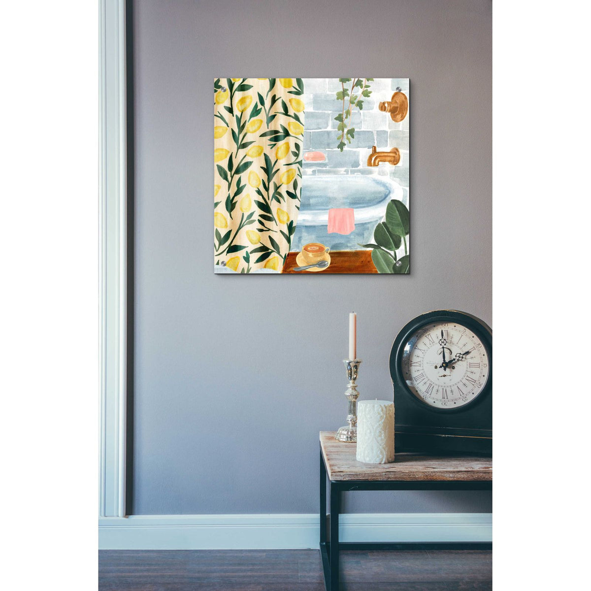 Bath Retreat II by Annie Warren - 24x24 acrylic wall art in a room