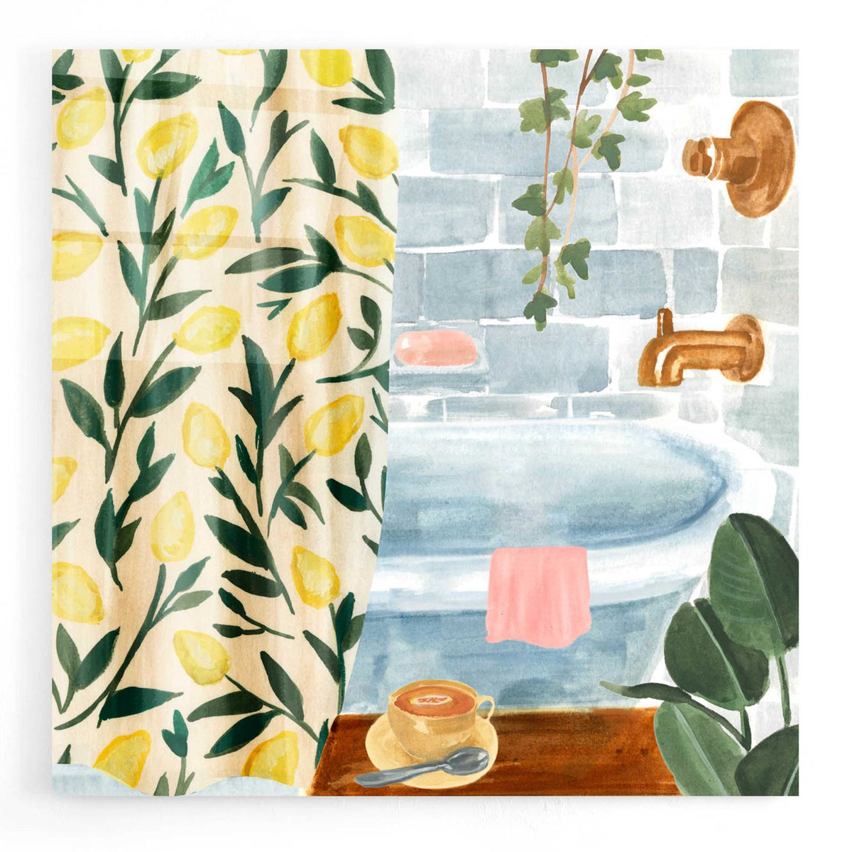Bath Retreat II by Annie Warren acrylic glass wall art