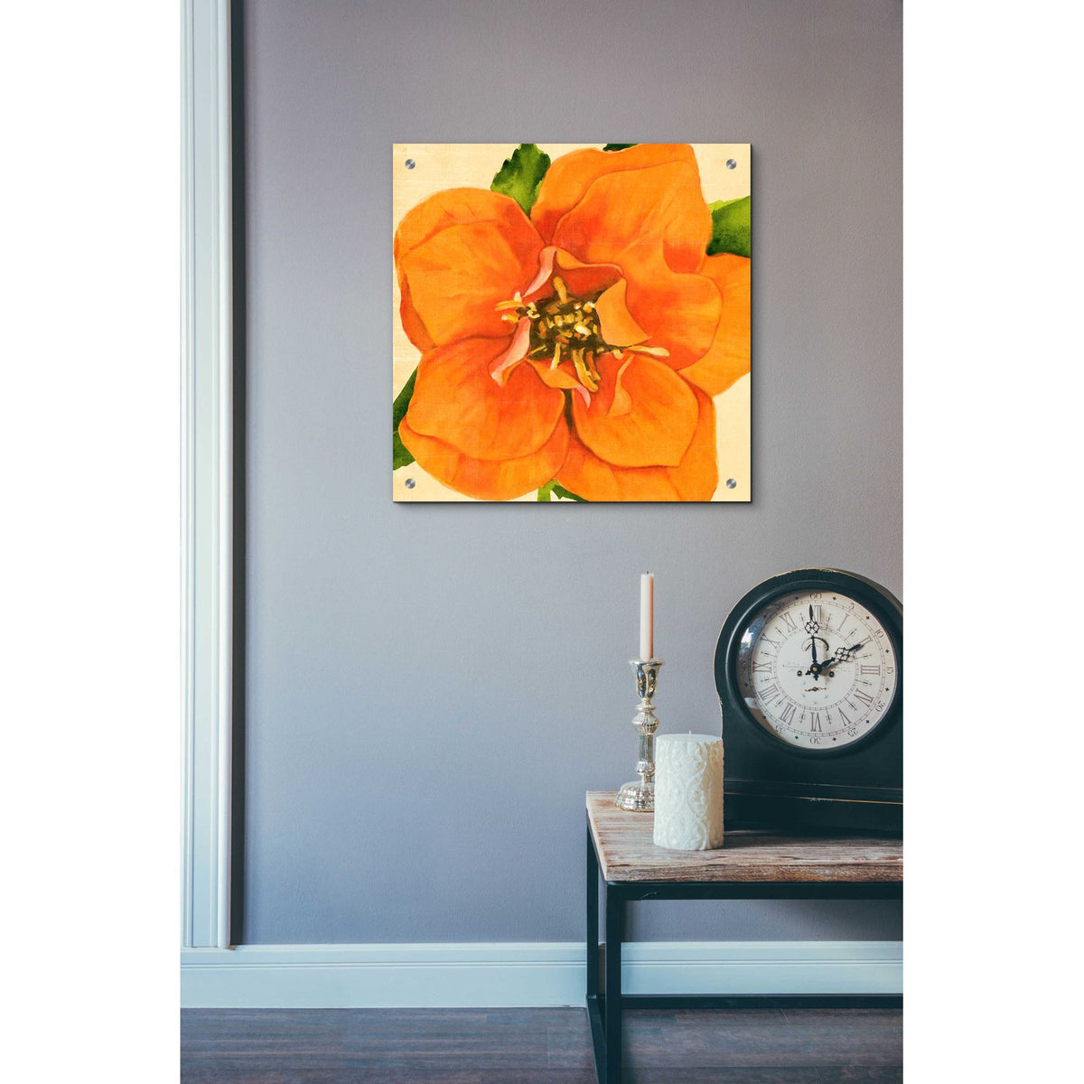 Copper Petals I by Annie Warren - 24x24 acrylic wall art in a room