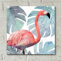 Flamingo Splash I by Annie Warren - 12x12 acrylic wall art in a room