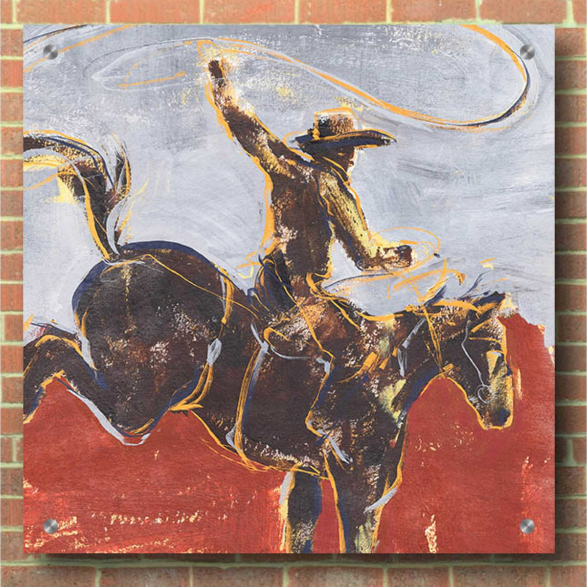 Morning Roundup I by Annie Warren - 36x36 acrylic wall art in a room