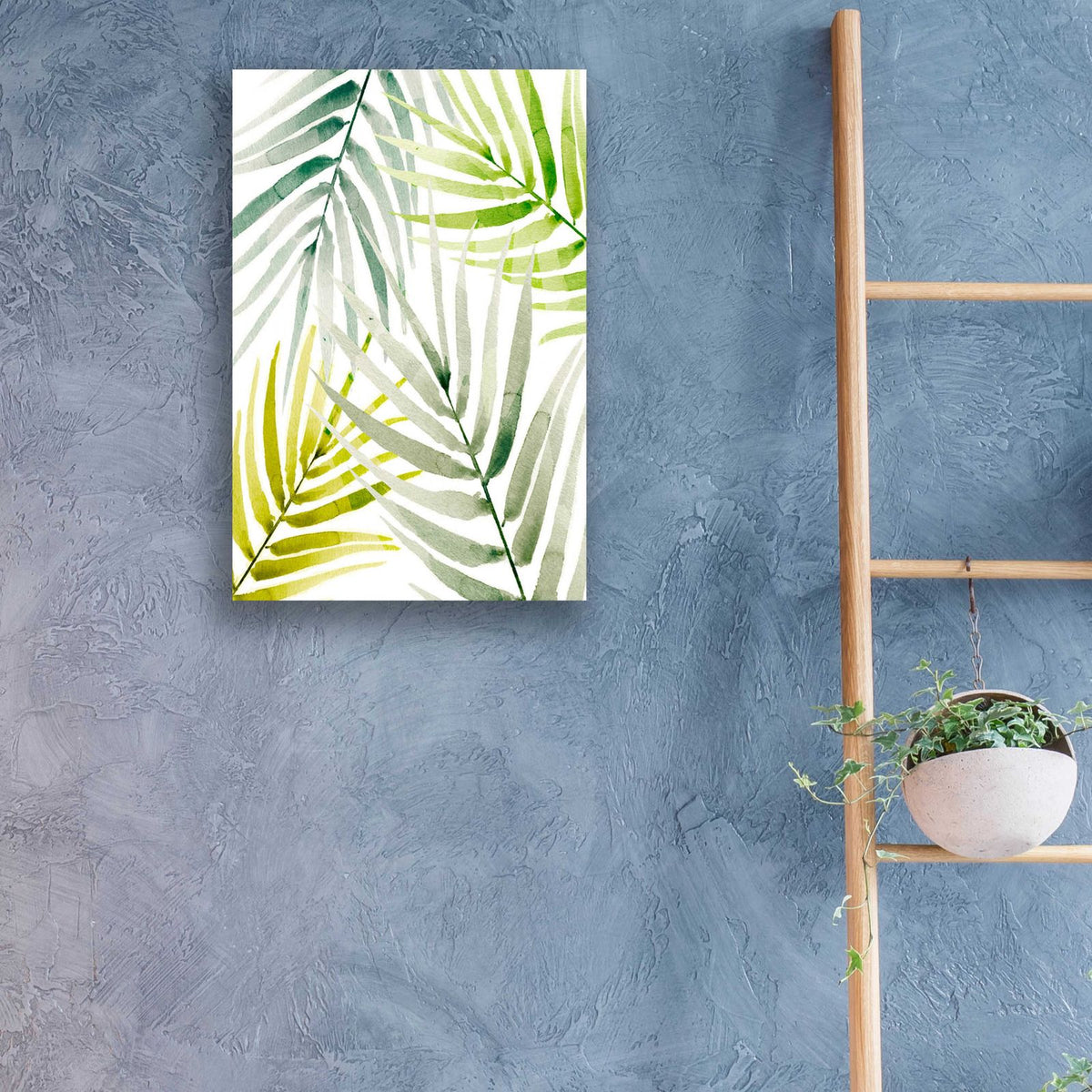 Shady Palm I by Annie Warren - 16x24 acrylic wall art in a room