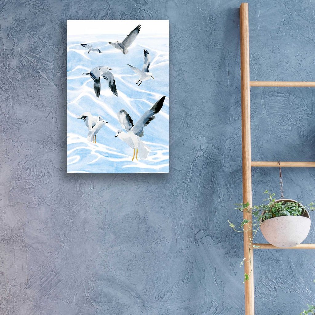 Seagull Soiree I by Annie Warren - 16x24 acrylic wall art in a room