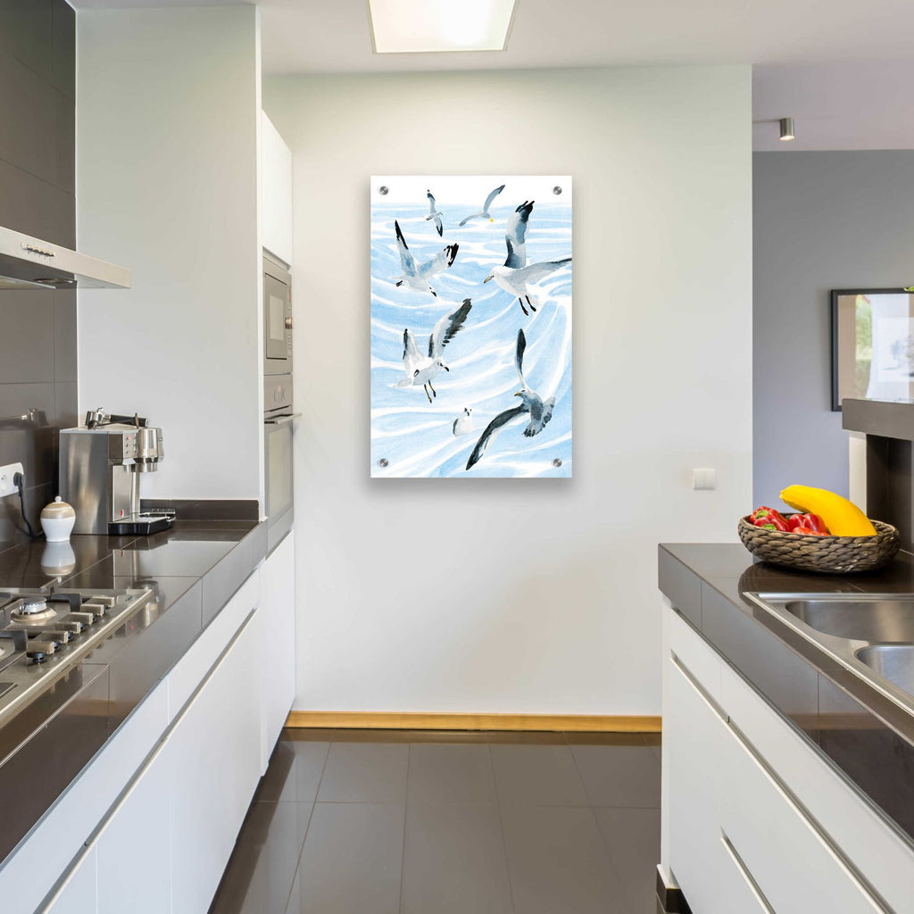 Seagull Soiree II by Annie Warren - 24x36 acrylic wall art in a room