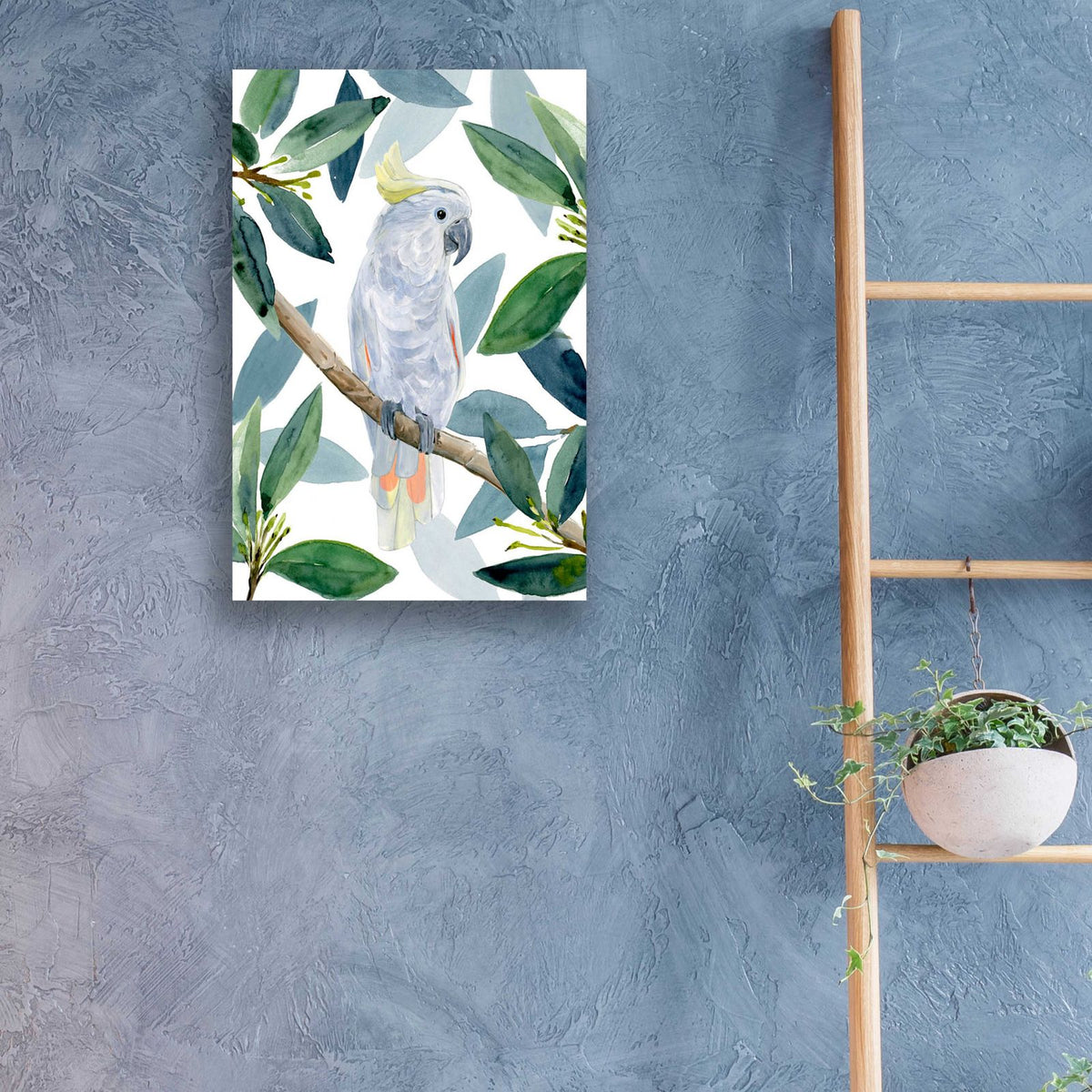Cockatoo Perch I by Annie Warren - 16x24 acrylic wall art in a room