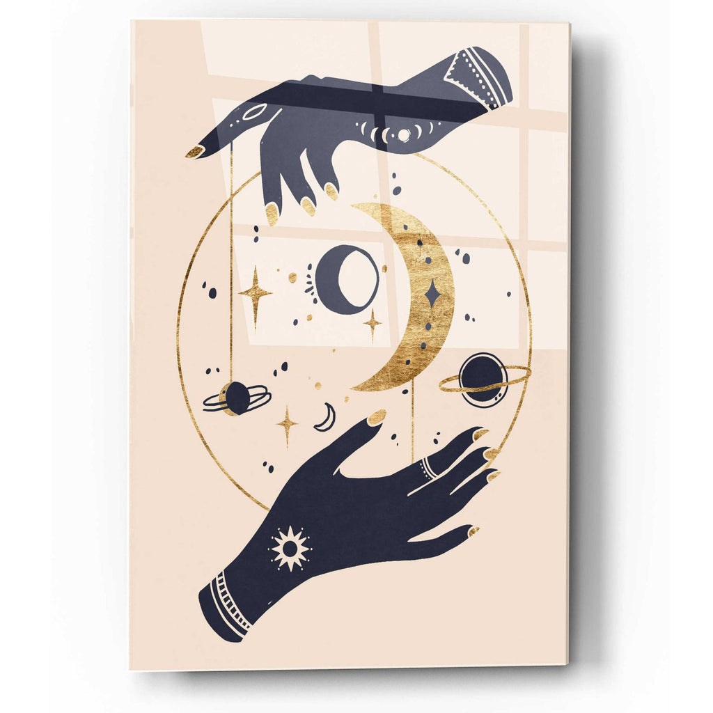 Moon Hands II by Annie Warren acrylic glass wall art