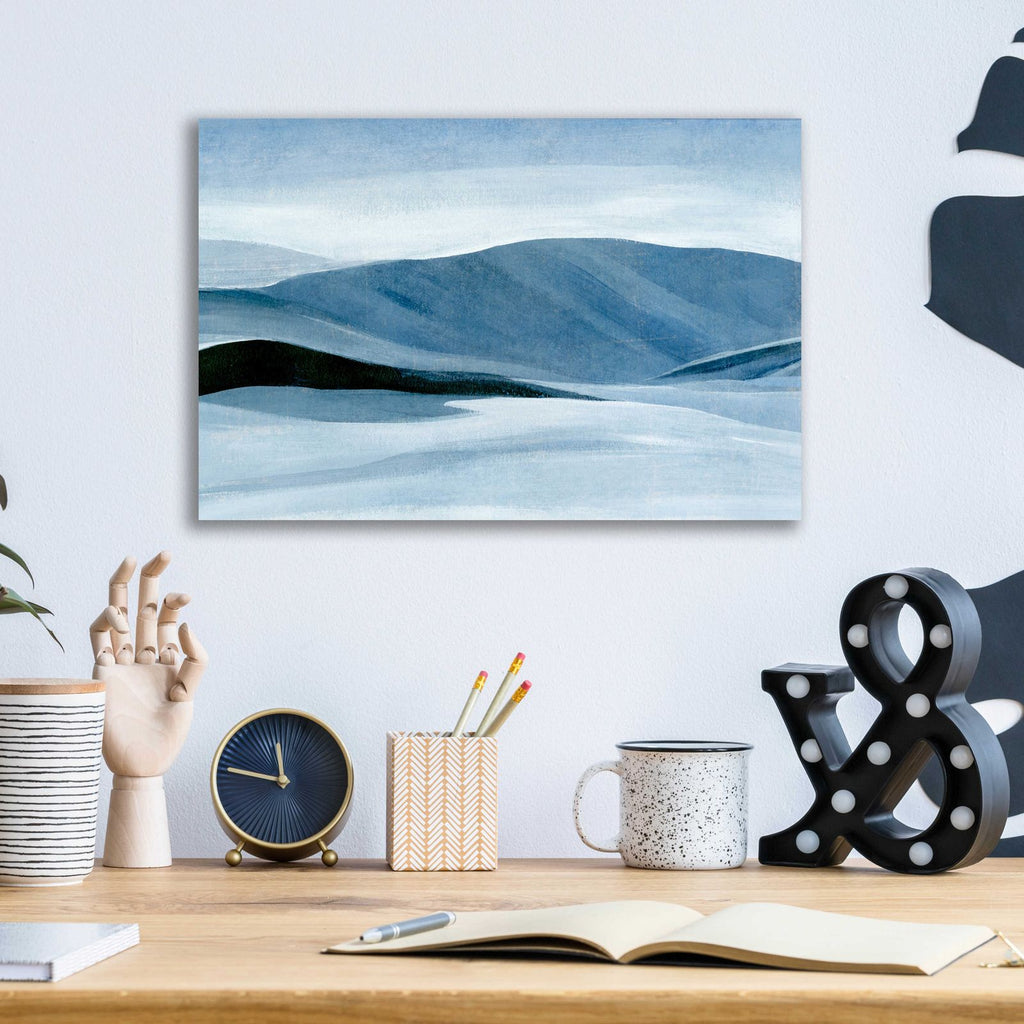 Indigo Range I by Annie Warren - 16x12 acrylic wall art in a room