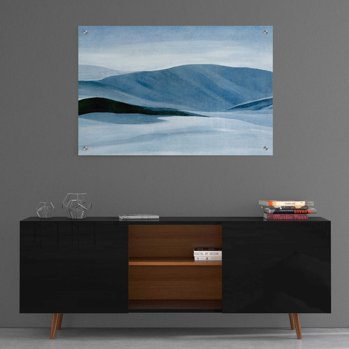 Indigo Range I by Annie Warren - 36x24 acrylic wall art in a room