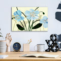 Blue Poppies I by Annie Warren - 16x12 acrylic wall art in a room