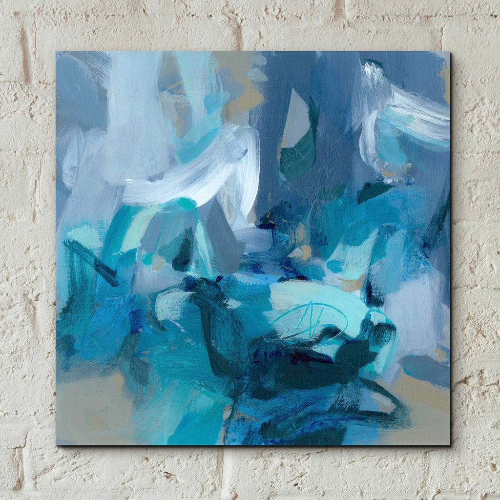 Abstract Blues II by Christina Long - 12x12 acrylic wall art in a room