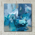 Abstract Blues II by Christina Long - 12x12 acrylic wall art in a room