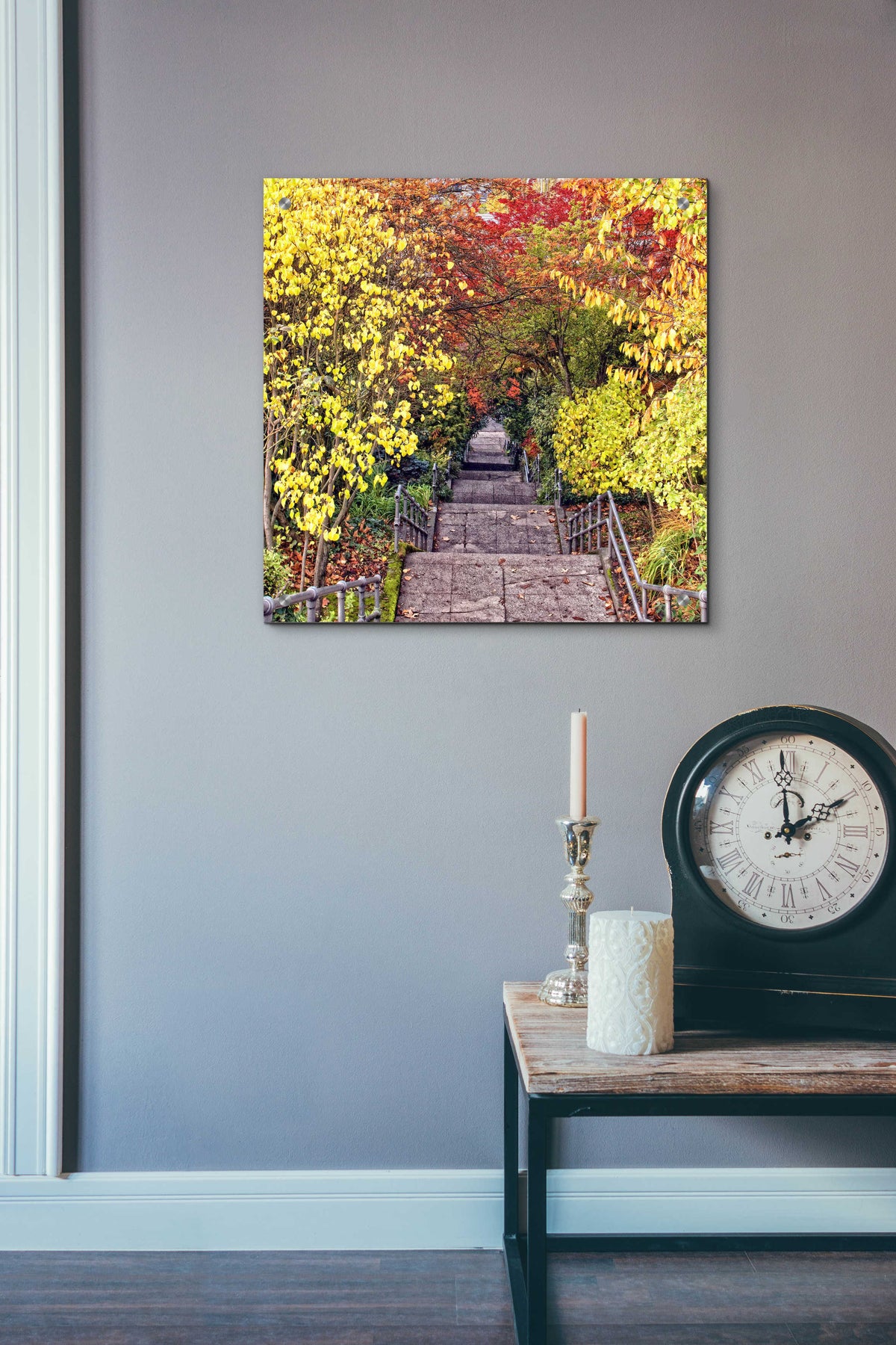 Autumn Tunnel by Colby Chester - 24x24 acrylic wall art in a room